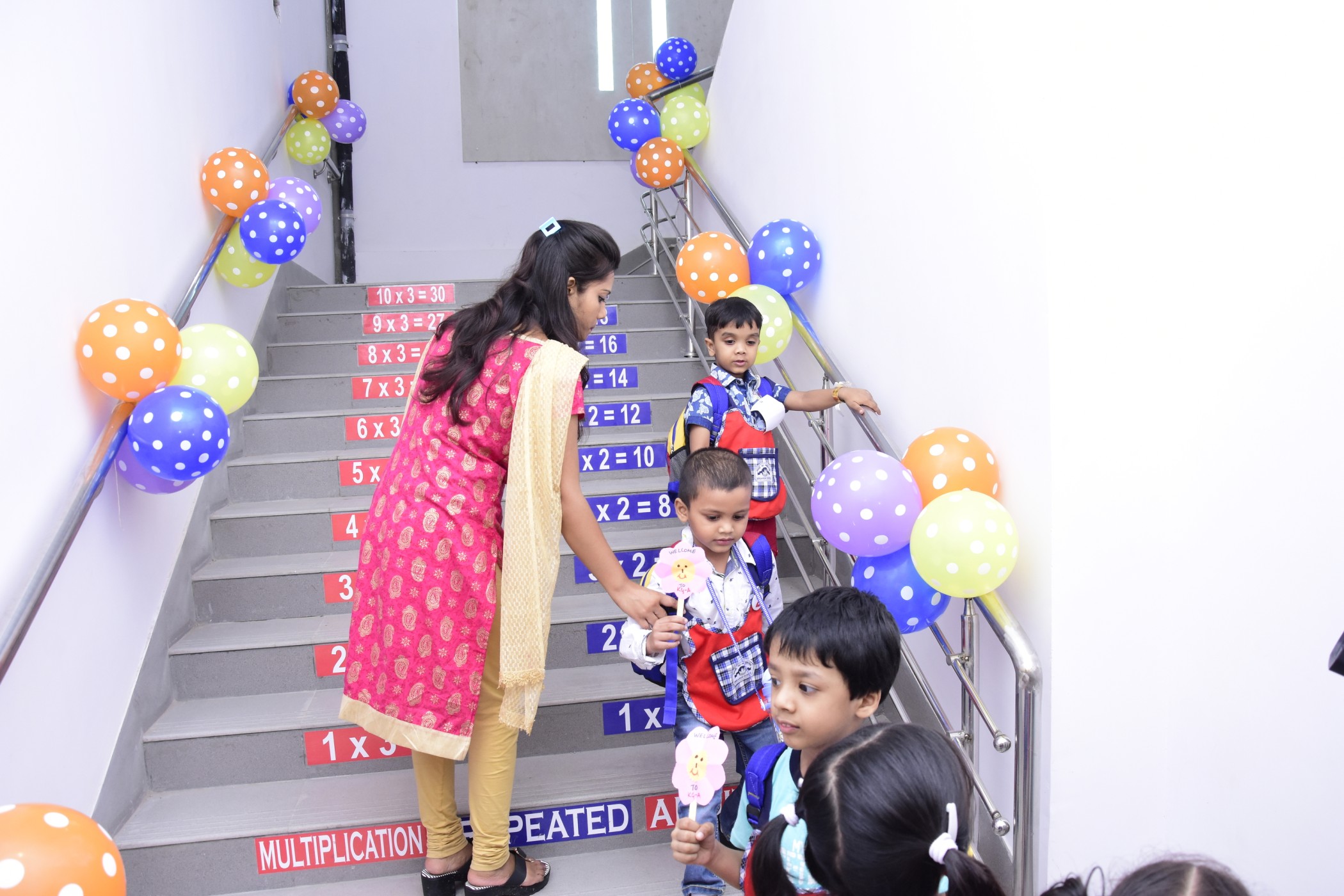 Stair treads with multiplication tables1