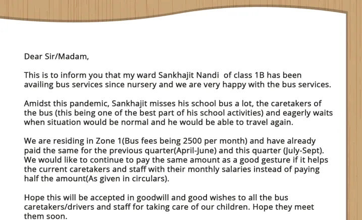 MESSAGE DURING COVID